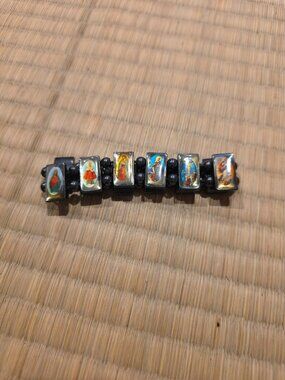 Religious Metal Magnetism Stretch Bracelet ~ Oval Religious Decals